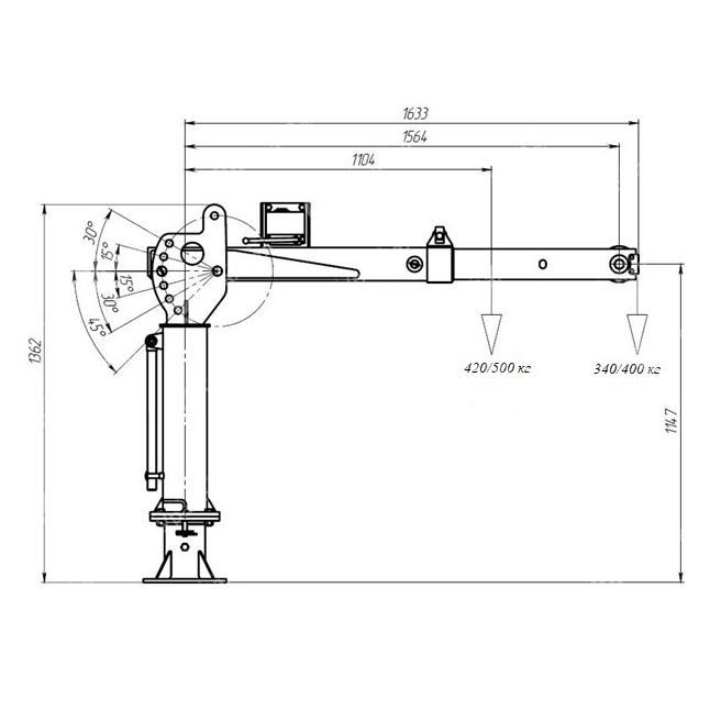 33000051194 Крано-Манипуляторная Установка (КМУ) (с поворотным механизмом)